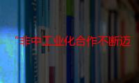 “非中工业化合作不断迈上新台阶”