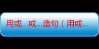 用或…或…造句（用或…或造句造句）