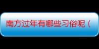 南方过年有哪些习俗呢（南方过年有哪些习俗）