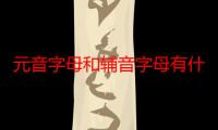 元音字母和辅音字母有什么区别（元音字母和辅音字母有什么区别）