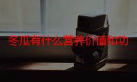 冬瓜有什么营养价值和功效（冬瓜有什么营养成分）