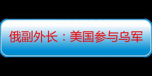 俄副外长：美国参与乌军袭击俄库尔斯克是客观事实