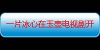 一片冰心在玉壶电视剧开拍了吗 正式开机演员表阵容介绍