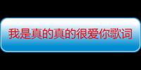 我是真的真的很爱你歌词是什么意思（歌词中有“你是真的爱我么”的歌词是什么）