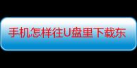 手机怎样往U盘里下载东西-生活常识