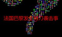 法国巴黎发生持刀袭击事件 1名警察受伤