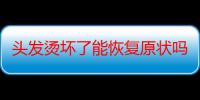 头发烫坏了能恢复原状吗 头发烫过之后干枯毛躁怎么办