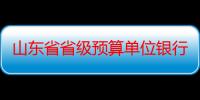 山东省省级预算单位银行账户管理暂行办法（关于山东省省级预算单位银行账户管理暂行办法介绍）