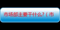 市场部主要干什么?（市场部主要做什么）