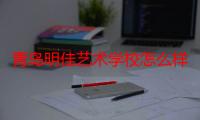 青岛明佳艺术学校怎么样（有没有去过的介绍一下这个学校）