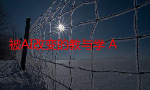 被AI改变的教与学 AI如何改造我们的教育